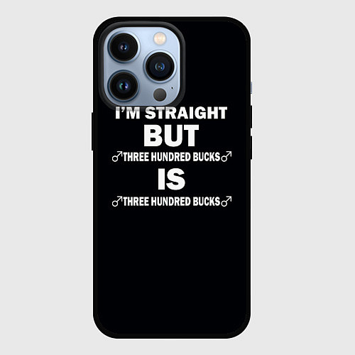Чехол iPhone 13 Pro IM STRAIGHT / 3D-Черный – фото 1