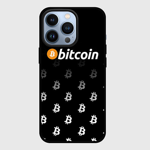 Чехол iPhone 13 Pro БИТКОИН BITCOIN Z / 3D-Черный – фото 1