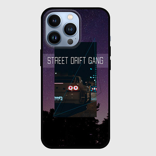 Чехол iPhone 13 Pro Street Drift Gang Дрифт / 3D-Черный – фото 1