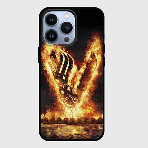 Чехол iPhone 13 Pro ВИКИНГИ VIKINGS V / 3D-Черный – фото 1