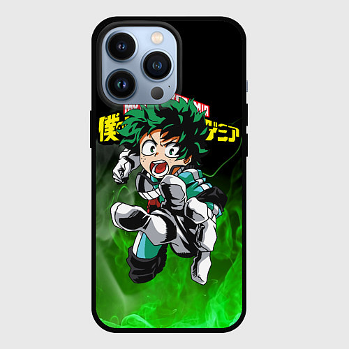 Чехол iPhone 13 Pro MY HERO ACADEMIA MHA МОЯ ГЕРОЙСКАЯ АКАДЕМИЯ / 3D-Черный – фото 1