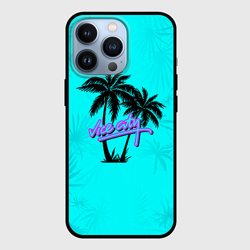 Чехол iPhone 13 Pro GTA Vice City гавайка / 3D-Черный – фото 1