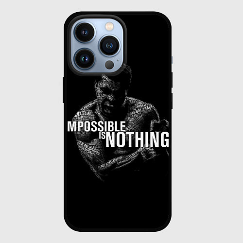 Чехол iPhone 13 Pro Возможно Всё Мухаммед Али / 3D-Черный – фото 1