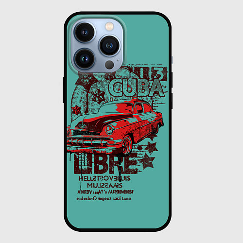 Чехол iPhone 13 Pro CUBA CAR / 3D-Черный – фото 1