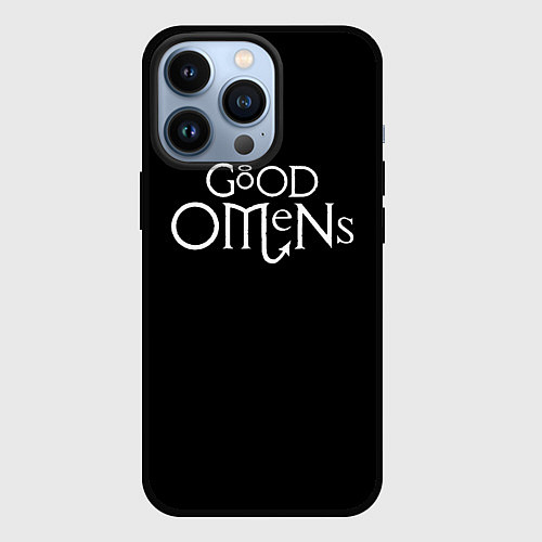 Чехол iPhone 13 Pro GOOD OMENS БЛАГИЕ ЗНАМЕНИЯ КРЫЛЬЯ / 3D-Черный – фото 1