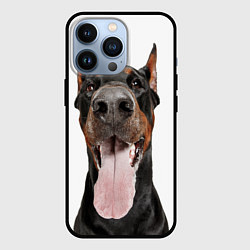 Чехол для iPhone 13 Pro Доберман Doberman, цвет: 3D-черный
