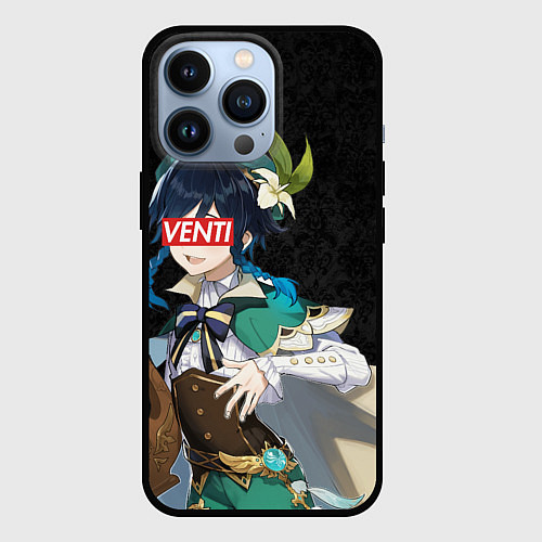 Чехол iPhone 13 Pro Genshin Impact VENTI / 3D-Черный – фото 1