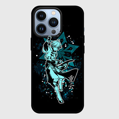 Чехол iPhone 13 Pro GENSHIN IMPACT, ЧЖУН ЮНЬ / 3D-Черный – фото 1