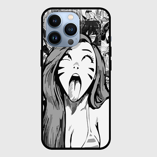 Чехол iPhone 13 Pro Belle Delphine Ahegao / 3D-Черный – фото 1