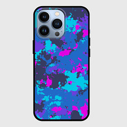 Чехол для iPhone 13 Pro Неоновые краски, цвет: 3D-черный