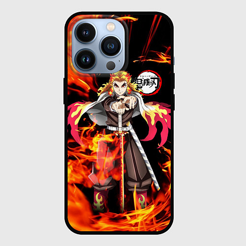 Чехол iPhone 13 Pro КЛИНОК РАССЕКАЮЩИЙ ДЕМОНОВ / 3D-Черный – фото 1