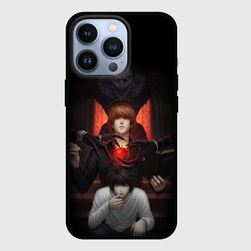 Чехол iPhone 13 Pro DEATH NOTE ТЕТРАДЬ СМЕРТИ / 3D-Черный – фото 1