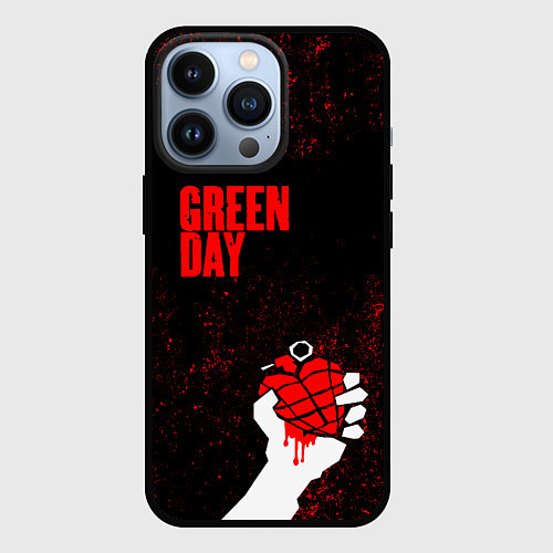 Чехол iPhone 13 Pro Green day / 3D-Черный – фото 1