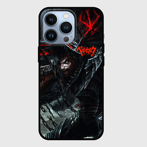 Чехол iPhone 13 Pro BERSERK БЕРСЕРК / 3D-Черный – фото 1