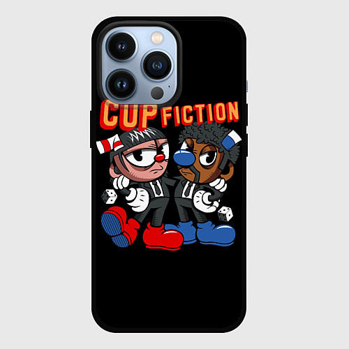 Чехол iPhone 13 Pro CUP FICTION / 3D-Черный – фото 1