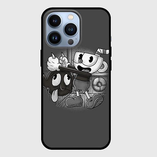 Чехол iPhone 13 Pro CUPHEAD / 3D-Черный – фото 1