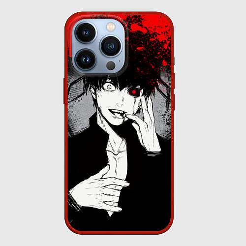 Чехол iPhone 13 Pro ТОКИЙСКИЙ ГУЛЬ TOKYO GHOUL / 3D-Красный – фото 1