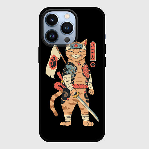 Чехол iPhone 13 Pro Shogun Cat / 3D-Черный – фото 1