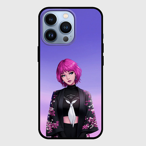 Чехол iPhone 13 Pro ANIME GIRL / 3D-Черный – фото 1