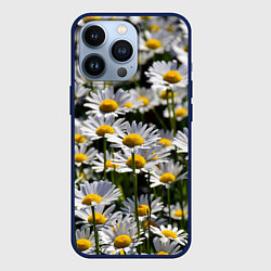 Чехол для iPhone 13 Pro Ромашки, цвет: 3D-тёмно-синий