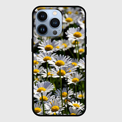 Чехол для iPhone 13 Pro Ромашки, цвет: 3D-черный