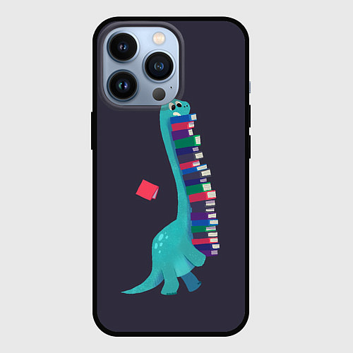 Чехол iPhone 13 Pro Book Dinosaur / 3D-Черный – фото 1