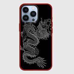 Чехол iPhone 13 Pro ЧБ Дракон