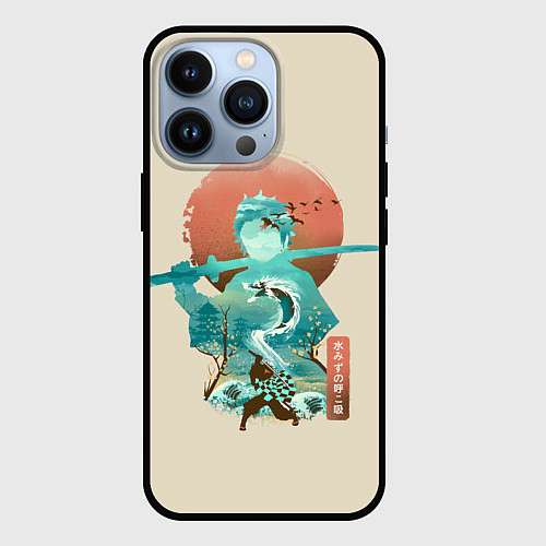 Чехол iPhone 13 Pro Demon Slayer Tanjiro / 3D-Черный – фото 1