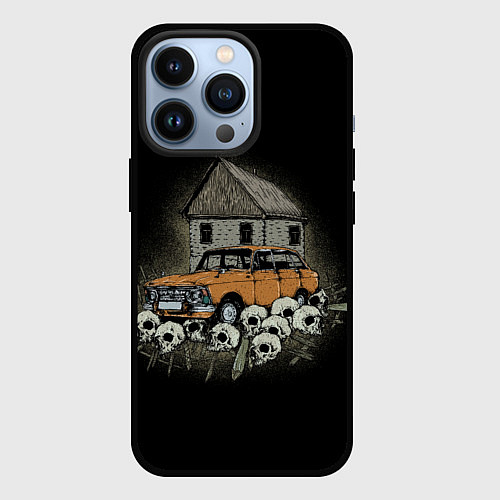 Чехол iPhone 13 Pro Истребитель дачников / 3D-Черный – фото 1