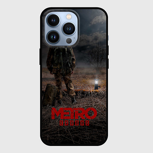 Чехол iPhone 13 Pro Metro одинокий сталкер / 3D-Черный – фото 1