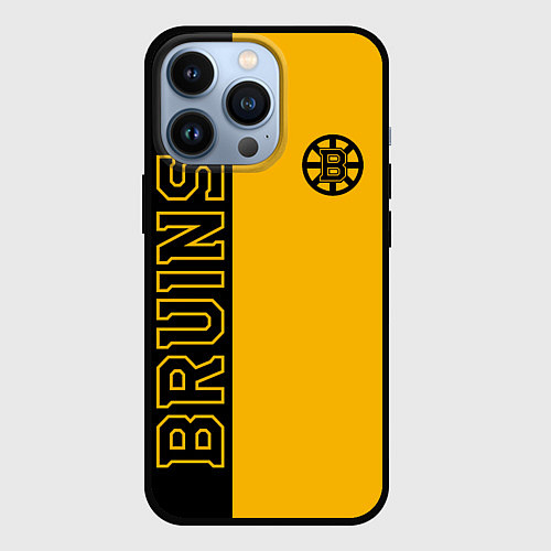 Чехол iPhone 13 Pro NHL BOSTON BRUINS / 3D-Черный – фото 1