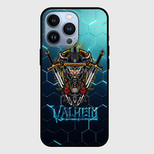 Чехол iPhone 13 Pro Valheim Neon Samurai / 3D-Черный – фото 1