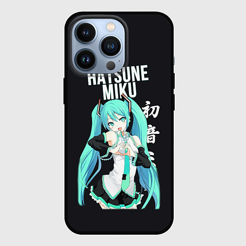 Чехол iPhone 13 Pro Hatsune Miku Хацунэ Мику / 3D-Черный – фото 1