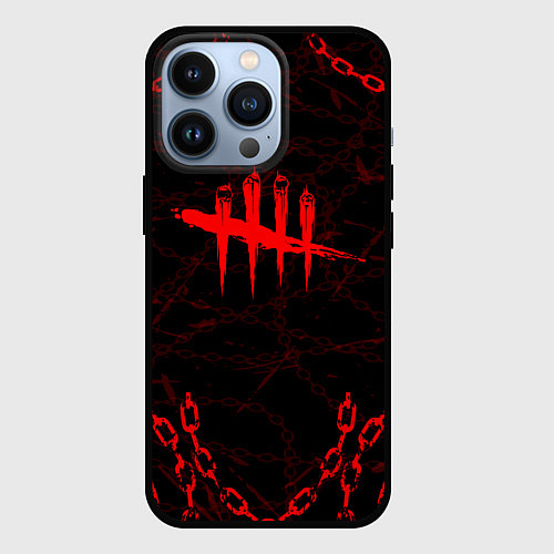 Чехол iPhone 13 Pro DEAD BY DAYLIGHT ЦЕПИ / 3D-Черный – фото 1