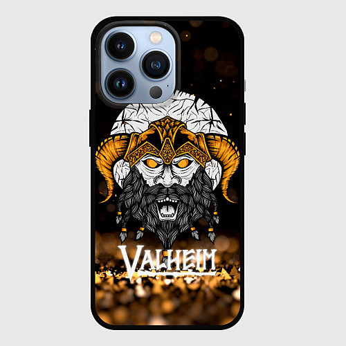 Чехол iPhone 13 Pro Valheim Viking Gold / 3D-Черный – фото 1