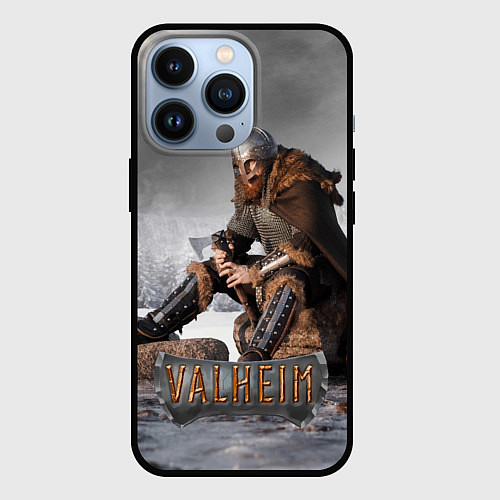Чехол iPhone 13 Pro Valheim Викинг / 3D-Черный – фото 1