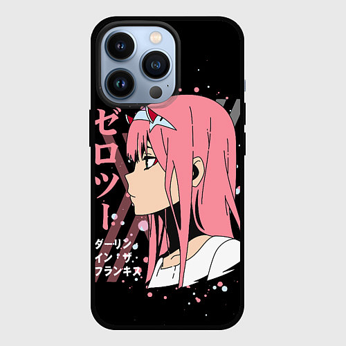 Чехол iPhone 13 Pro Darling in the Franxx Zero Two / 3D-Черный – фото 1