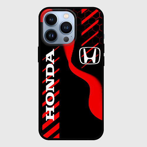 Чехол iPhone 13 Pro HONDA ХОНДА СПОРТ / 3D-Черный – фото 1