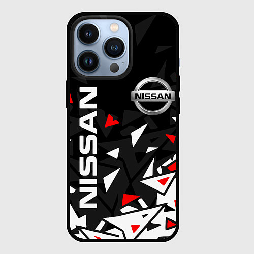 Чехол iPhone 13 Pro NISSAN НИССАН ОСКОЛКИ / 3D-Черный – фото 1