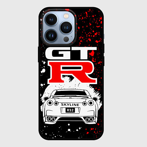 Чехол iPhone 13 Pro NISSAN GT-R НИССАН GTR / 3D-Черный – фото 1