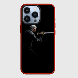 Чехол для iPhone 13 Pro Вирджил с катаной, цвет: 3D-красный