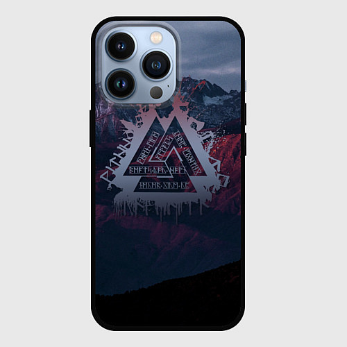 Чехол iPhone 13 Pro Валькнут / 3D-Черный – фото 1