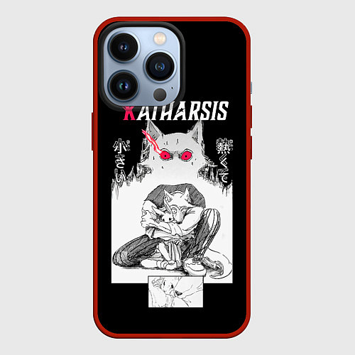 Чехол iPhone 13 Pro Katharsis Beastars / 3D-Красный – фото 1