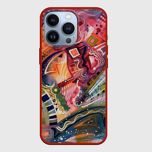 Чехол iPhone 13 Pro HAPPY END / 3D-Красный – фото 1