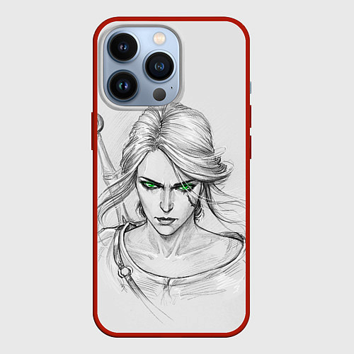 Чехол iPhone 13 Pro Цири / 3D-Красный – фото 1