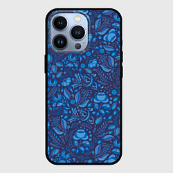 Чехол для iPhone 13 Pro ГЖЕЛЬ, цвет: 3D-черный