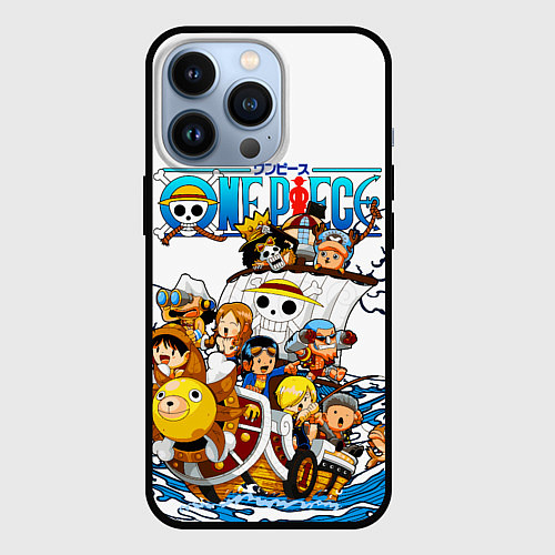 Чехол iPhone 13 Pro ONE PIECE ВАН ПИС МОРЕ / 3D-Черный – фото 1