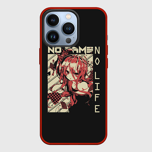 Чехол iPhone 13 Pro Нет игры нет жизни Широ / 3D-Красный – фото 1