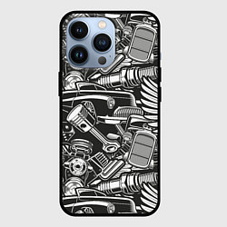 Чехол для iPhone 13 Pro Механика Автомобиль, цвет: 3D-черный
