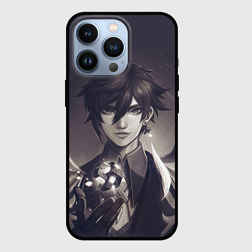 Чехол iPhone 13 Pro Zhongli Vago Mundo / 3D-Черный – фото 1